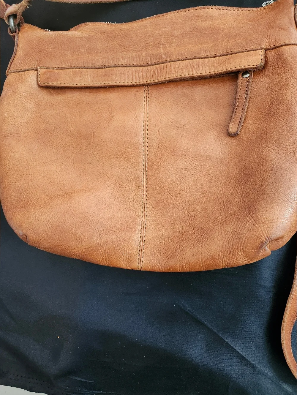 Woven Leather Crossbody Bag in Tan